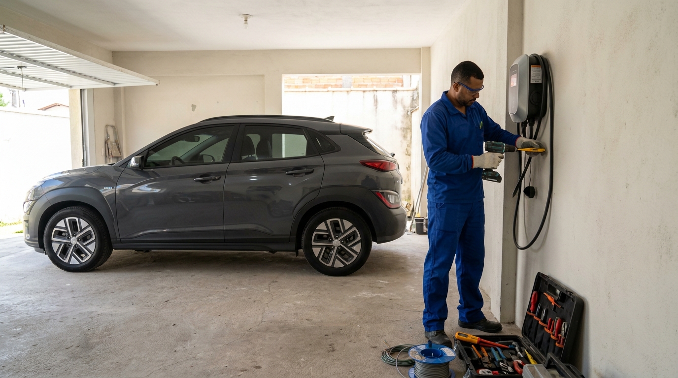 Instalacao de carregador de carro eletrico em Guarapari‑ES