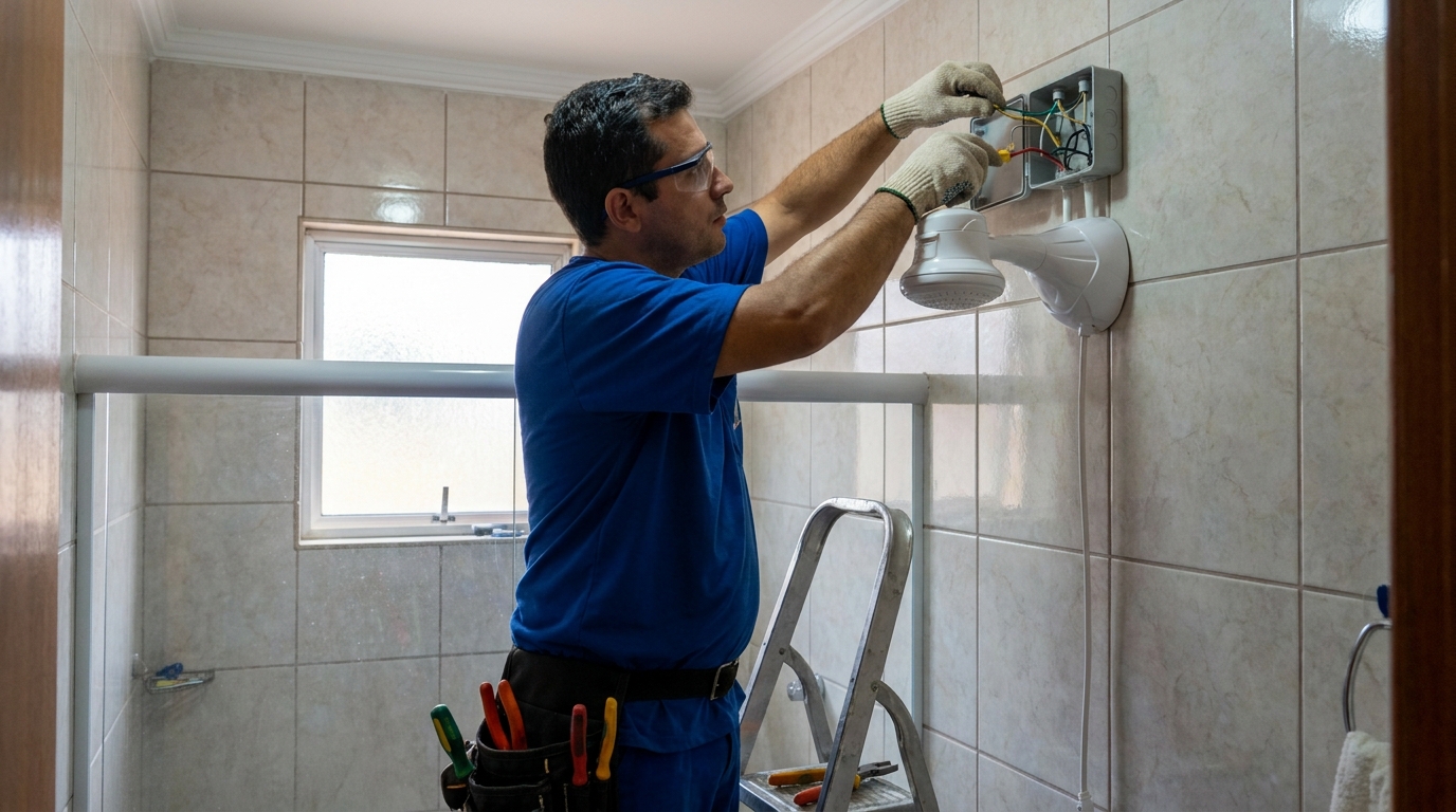 Instalacao de chuveiro eletrico profissional em Guarapari‑ES