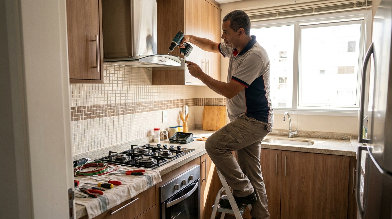 Instalacao de coifa e exaustor profissional em Guarapari‑ES