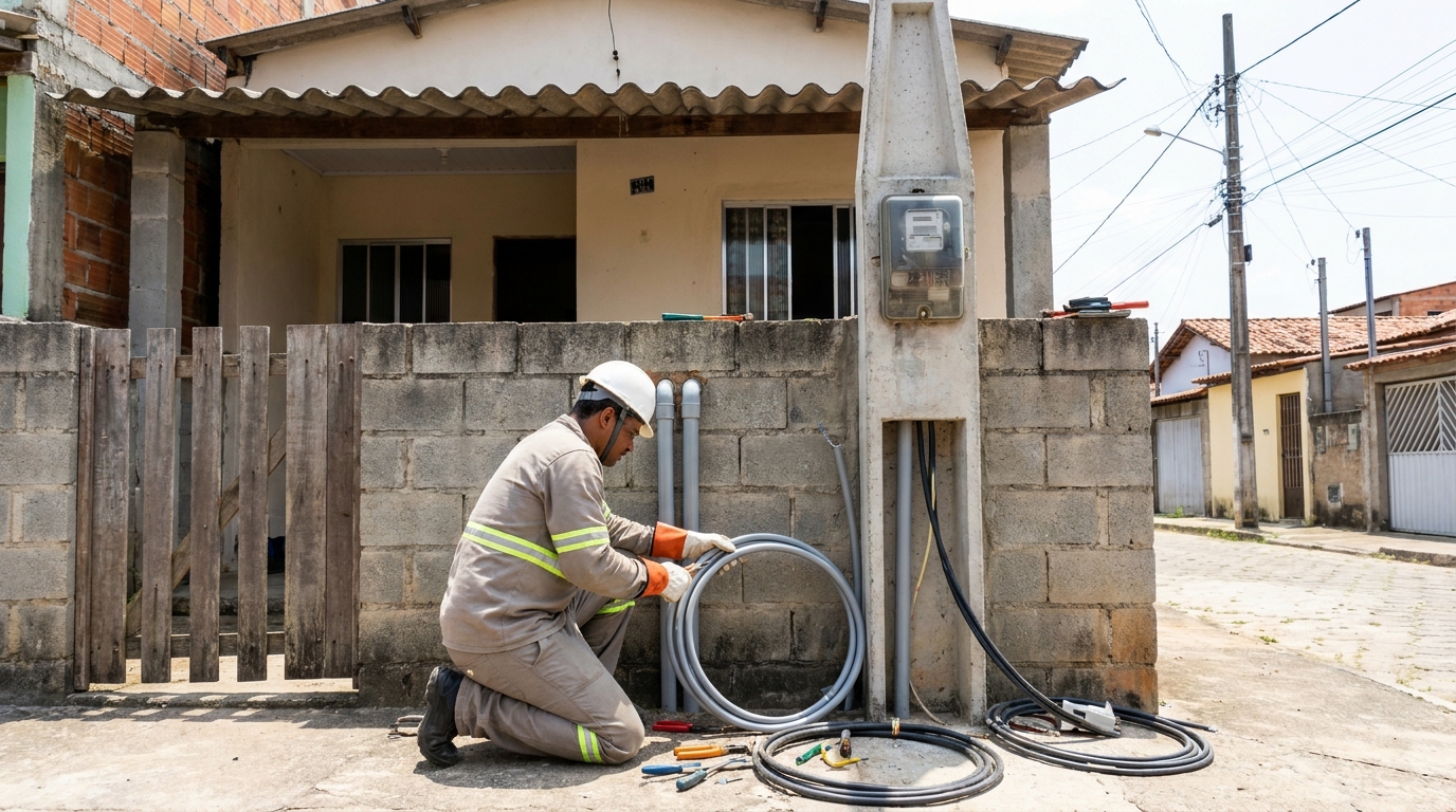 Instalacao de padrao de energia residencial em Guarapari‑ES