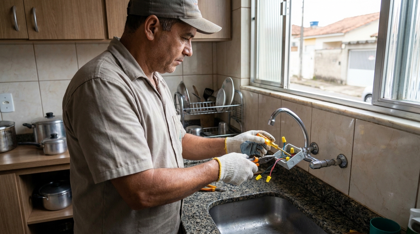 Instalacao de torneira eletrica profissional em Guarapari‑ES