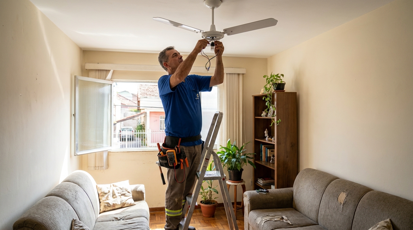 Instalacao de ventilador de teto em Guarapari‑ES
