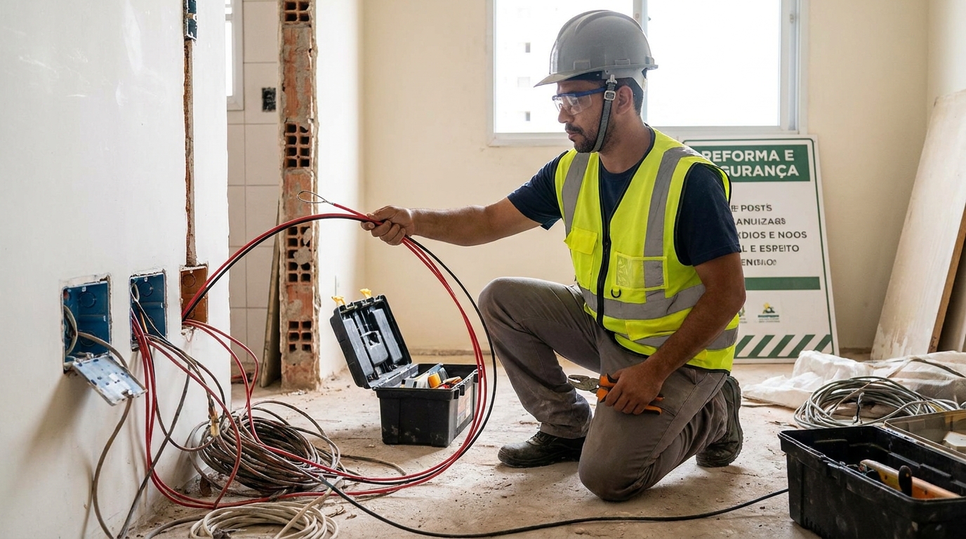 Troca de fiacao eletrica em Guarapari‑ES
