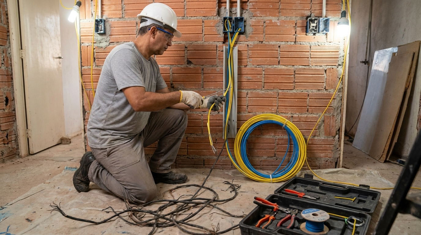 Troca de fiacao eletrica residencial em Guarapari‑ES