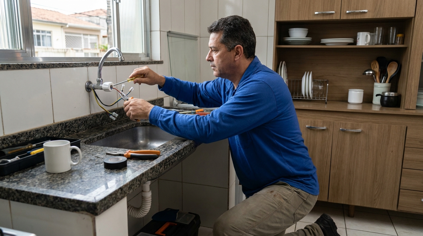 Troca de torneira eletrica em Guarapari‑ES
